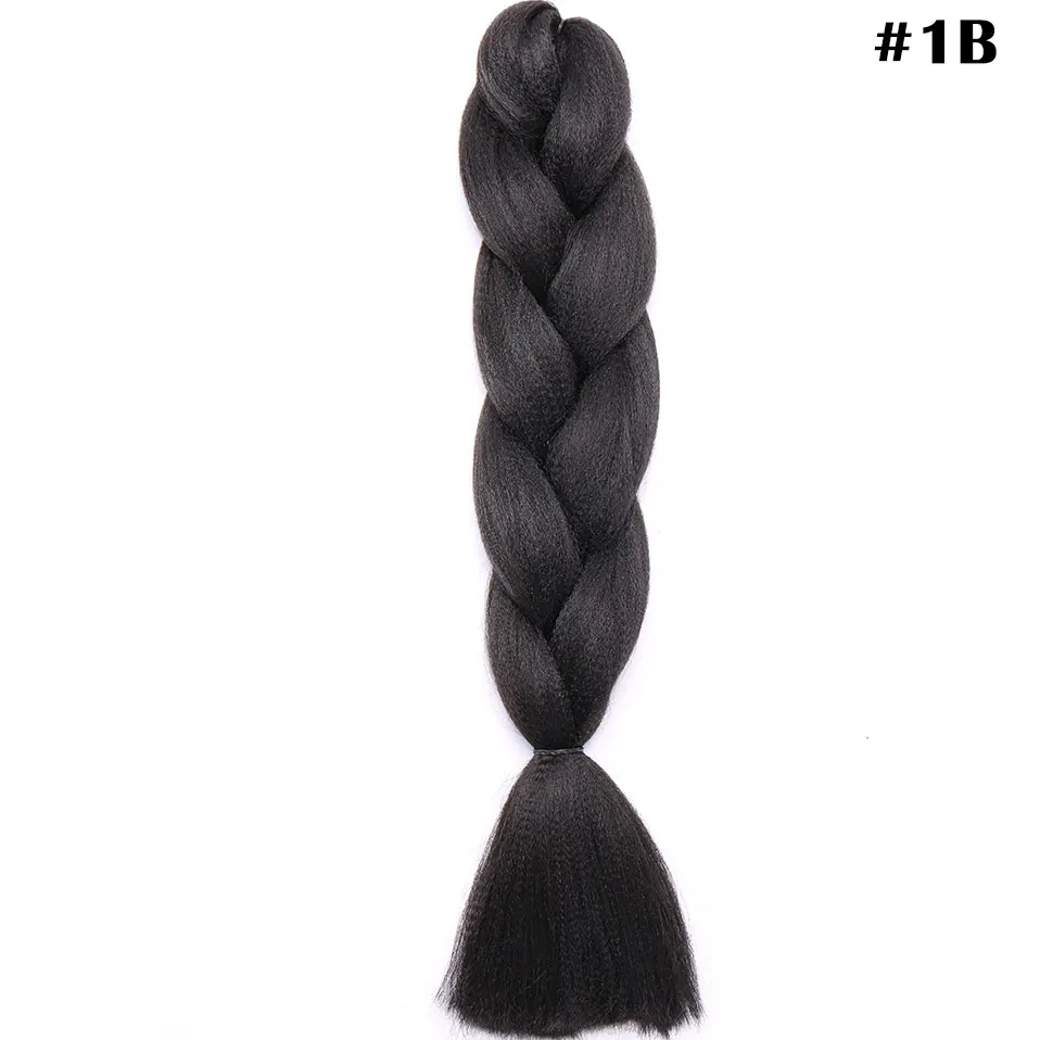 Snoilite, длинные, Омбре, синтетические плетеные волосы, бразильские, розовые, синие, серые, фиолетовые, вязанные, огромные косички, волосы для наращивания для женщин - Цвет: T1B/613
