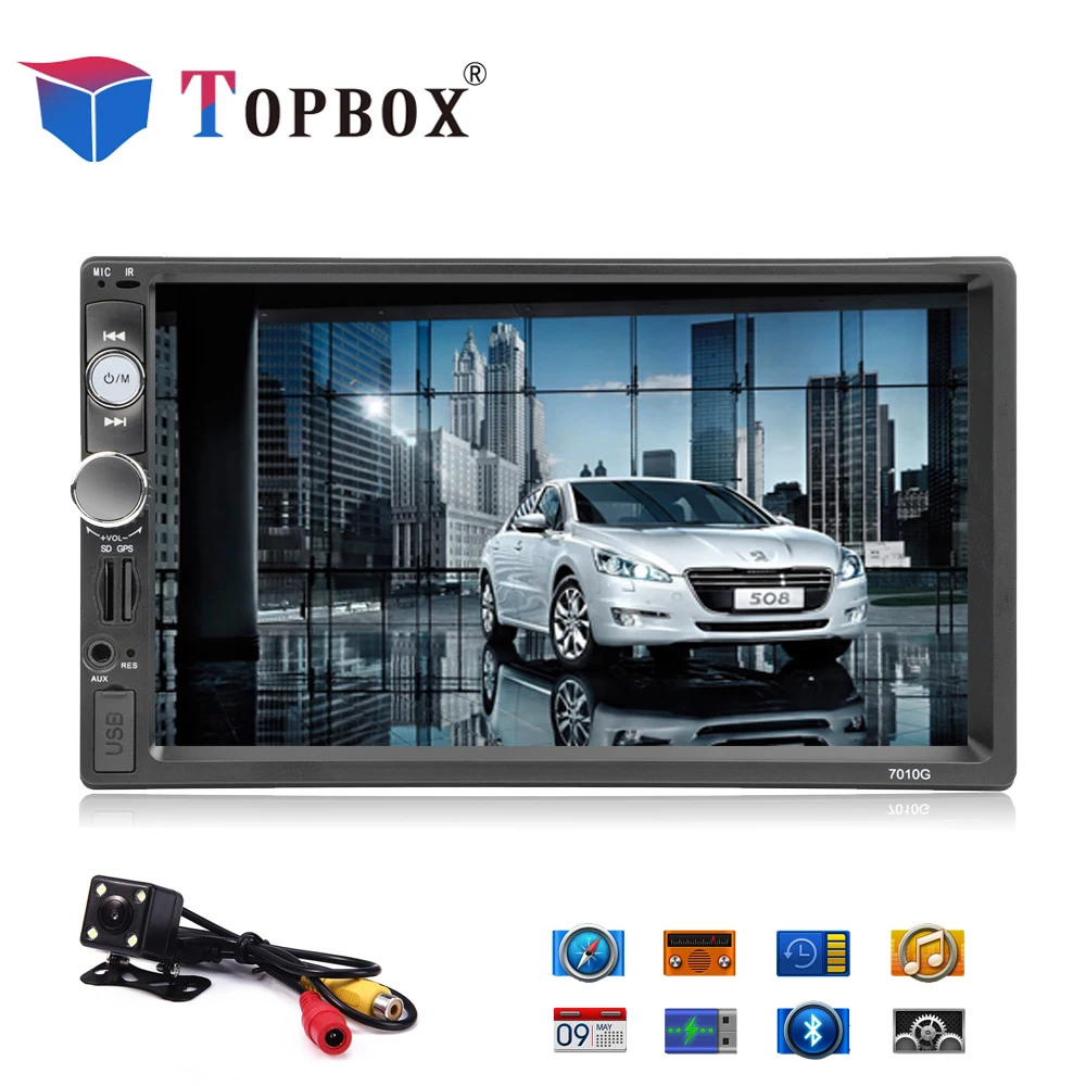 

Camecho 2din 7" HD Car Radio GPS Navigation Player Camera Bluetooth AUX MP3 Stereo FM Audio USB Auto Electronic 2din Autoradio