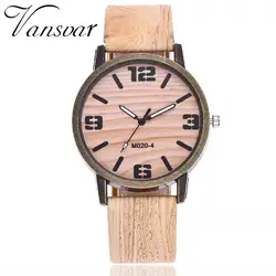 Мода 2017 г. деревянные кварцевые для женщин часы для мужчин повседневное деревянный цвет кожаный ремешок часы Дерево женский