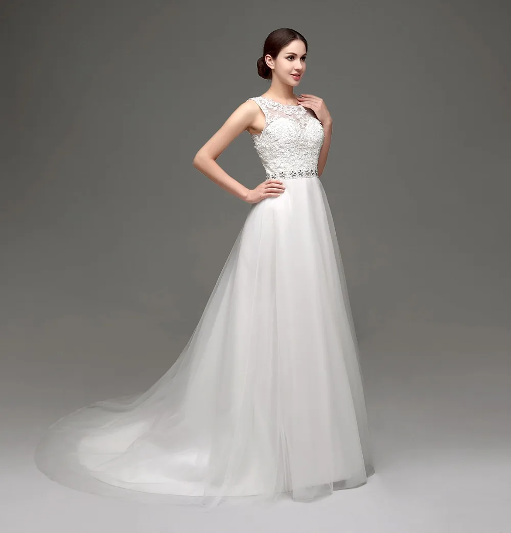 2016 Vestido De Noiva A-line Tank Court Train See ...
