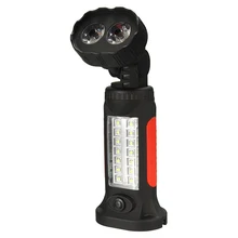 360 Rotation Head 16 LED Super Bright Hand Torch Tent Hook Camping Hanging Work Lanterna Light