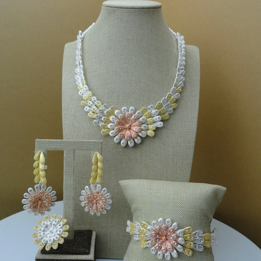 Yuminglai Dubai Costume Jewelry Sets Popular Design for African Women FHK6316 | Украшения и аксессуары