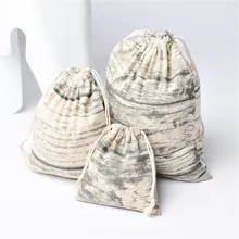 YILE хлопчатобумажная ткань, мешок со шнурком сумка с отделениями вечерние подарочные сумки печать древесины зерна YM81016d