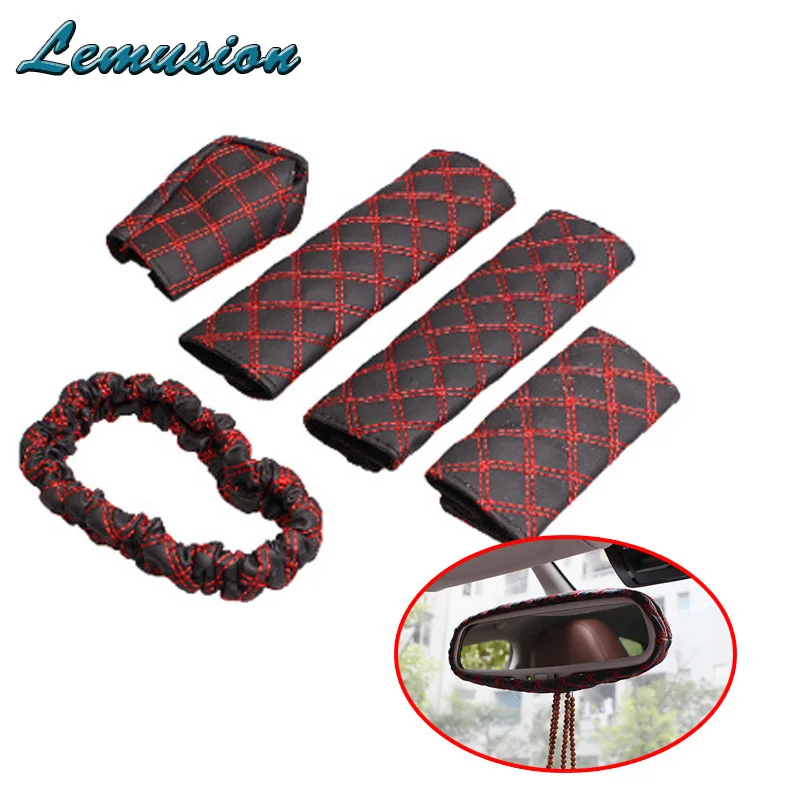 5 шт./компл. внутренний вид автомобиля пять ремней безопасности зеркало заднего