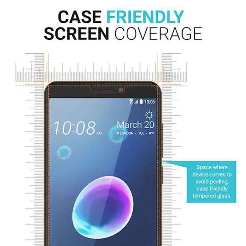 Закаленное стекло Wangcangli для htc Desire 12, защитная пленка 9 H, защита экрана 0,3 мм, ультратонкое стекло flim