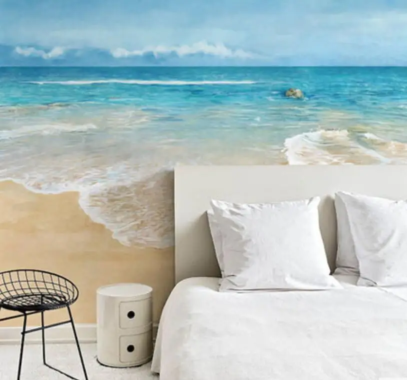 [Self-Adhesive] 3D Sand Beach Sea 44 Wall Paper mural Print Decal Murals | Обустройство дома