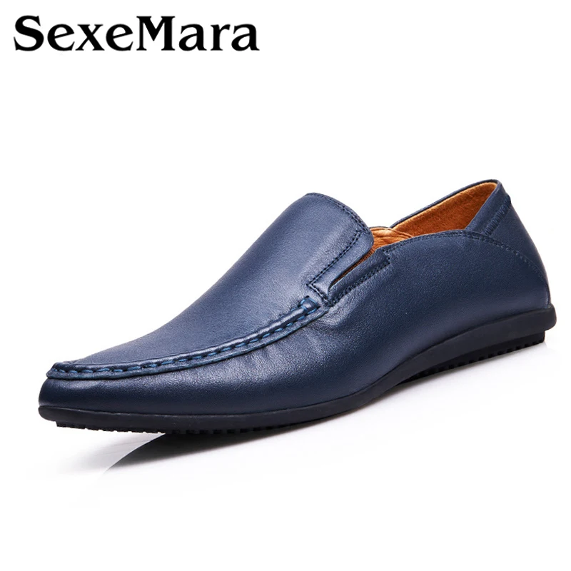 Brand NEW Fashion Men's Flats Shoes Breathable Action Leather Slip on ...