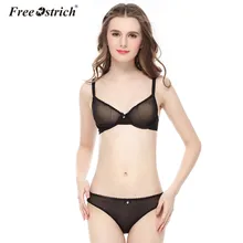 Страуса Прозрачный Ультра-тонкий сексуальный бюстгальтер комплект нижнего белья женское нижнее белье на косточках Прямая поставка