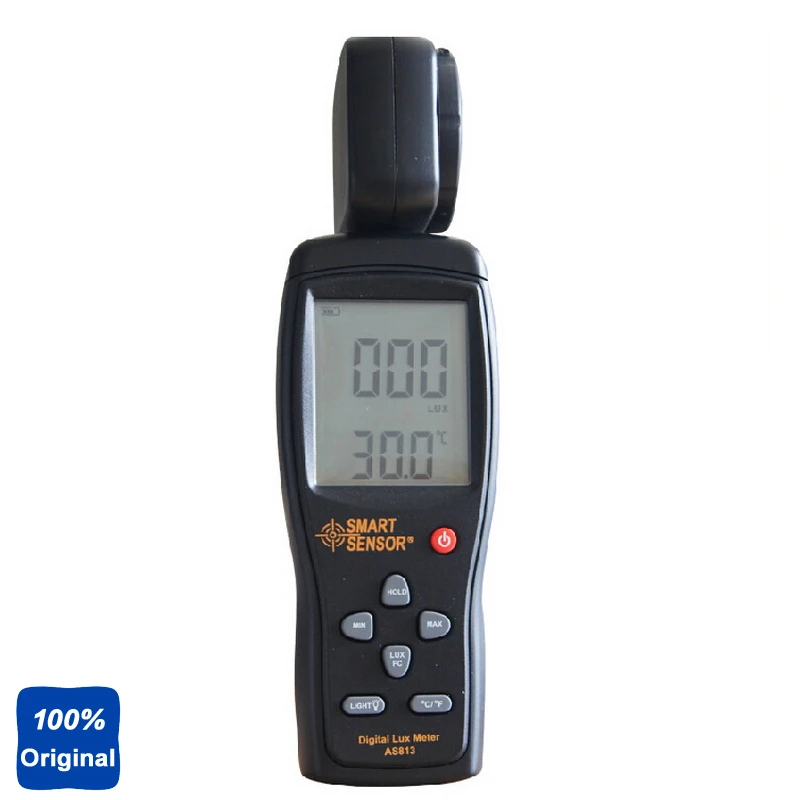 

100% Original AS813 Lux Meter Digital Light Meter Lumen Meter Photometer 1~100.000lux