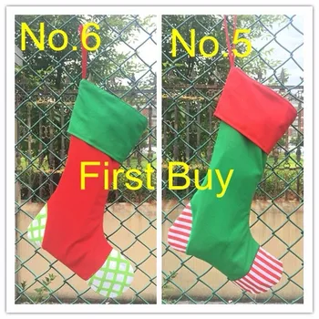 

100pcs/lot new arrival hot sell Christmas decoration Xmas stocking Xmas tree hanging gift socks bags