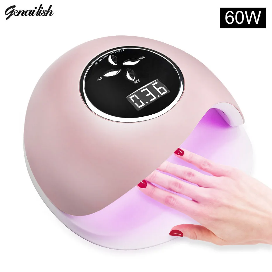 Genailish SUN6Plus 60 Вт УФ-лампы 39 светодио дный S ногтей сушилка для УФ гель лак машина