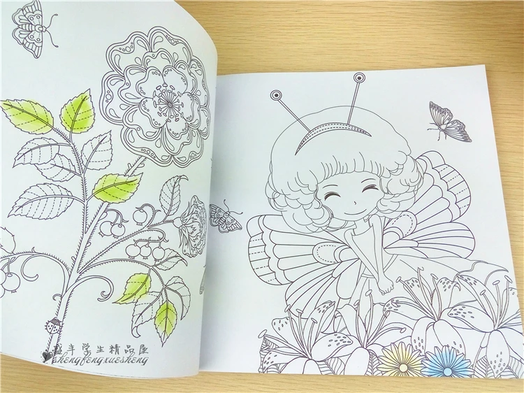 100 страниц красивая книга для раскрашивания девочек секретная садовая книжка