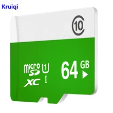 Kruiqi 64 Гб 64G Micro SD HC Class 10 TF Flash SDHC карта памяти для камеры безопасности/смартфонов планшета