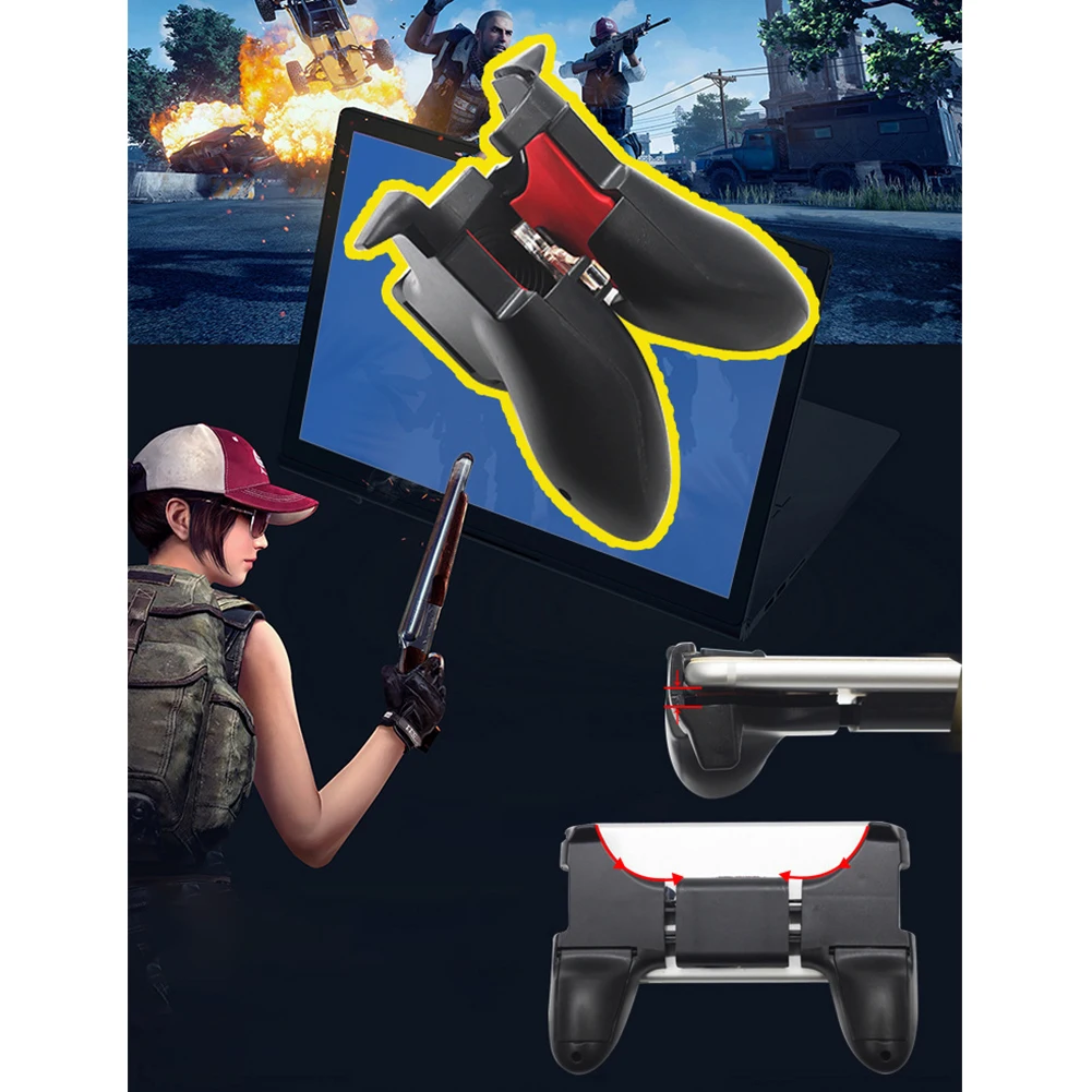 5 в 1 складной Fire Shooter Кнопка игры контроллер триггер для PUBG эргономичный