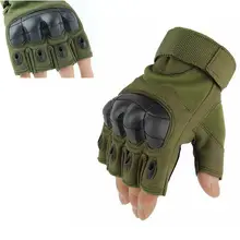 Уличные тактические перчатки Военные перчатки без пальцев Пейнтбол Стрельба страйкбол боевой велосипед фитнес перчатки резиновые костяшки