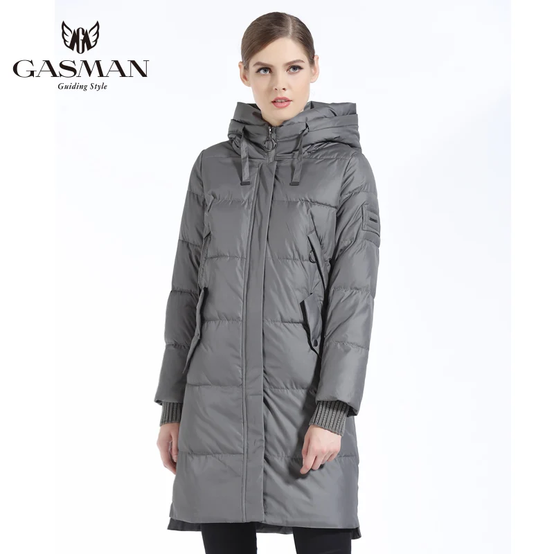 

GASMAN 2019 Winter Women Bio Down Parka Brand Female Long Winter Coat For Women Hooded Down Fashion Jacket New Winter Collection