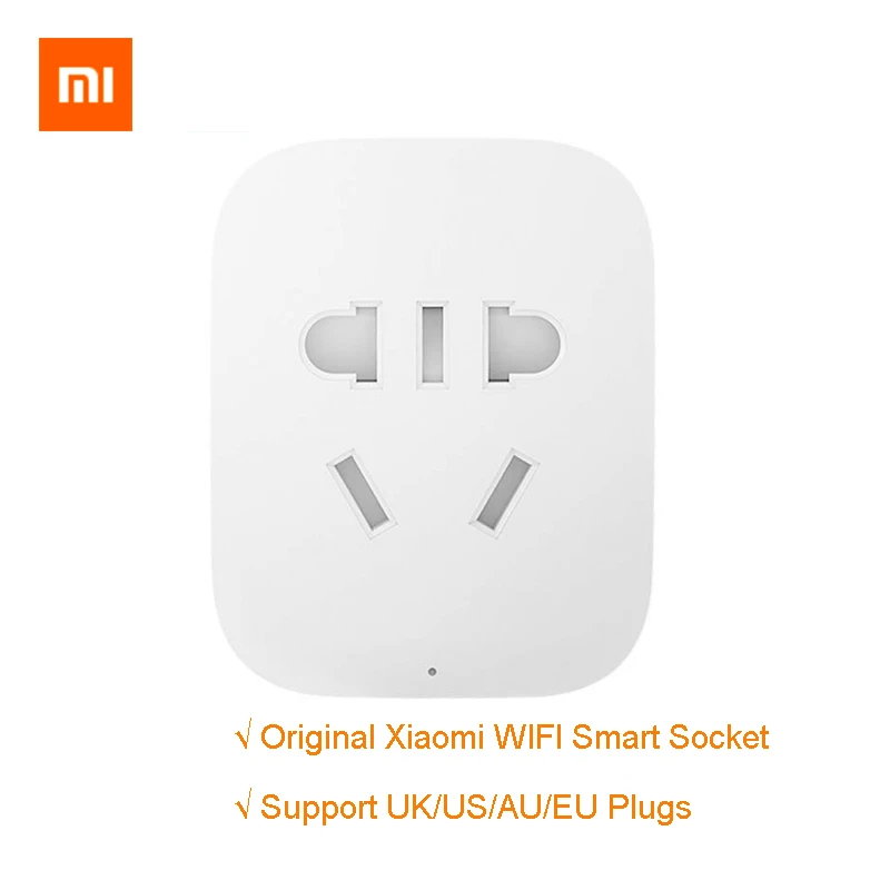 

100% Original Xiaomi Smart Socket Plug Basic WiFi Wireless Remote Socket Smart Travel Adapter Power on and off UK/US/AU/EU Plugs