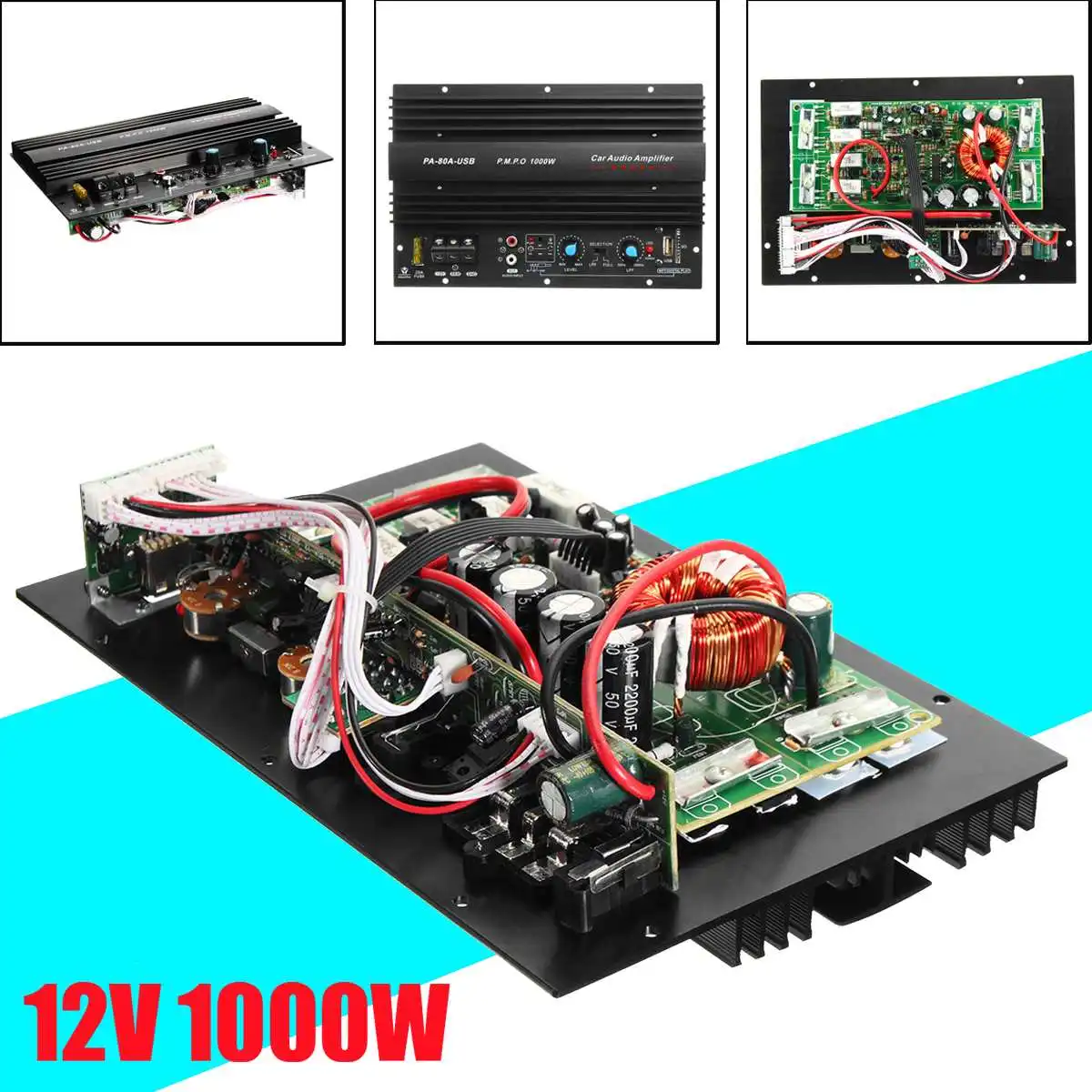 12 В 1000 Вт усилитель звука для автомобиля плата мощный бас сабвуфер для бас-динамиков автомобильная аудиосистема домашний кинотеатр
