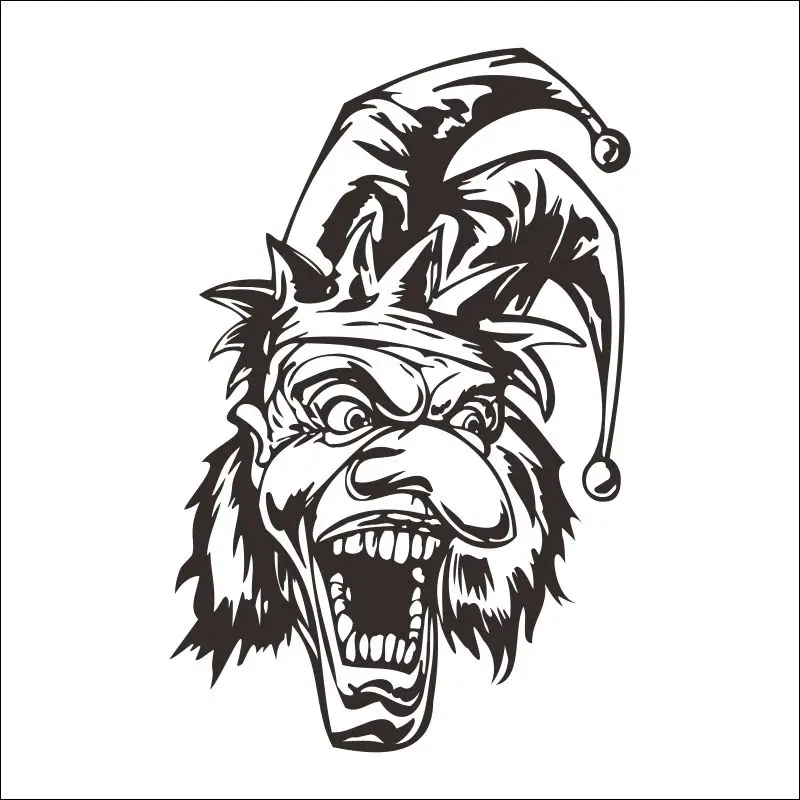 DCTAL Clown Wall Decal Circus clown pared Jester Juggler Carnival positive decor Nursery Kids Room Wall Art Decoracion para 8622
