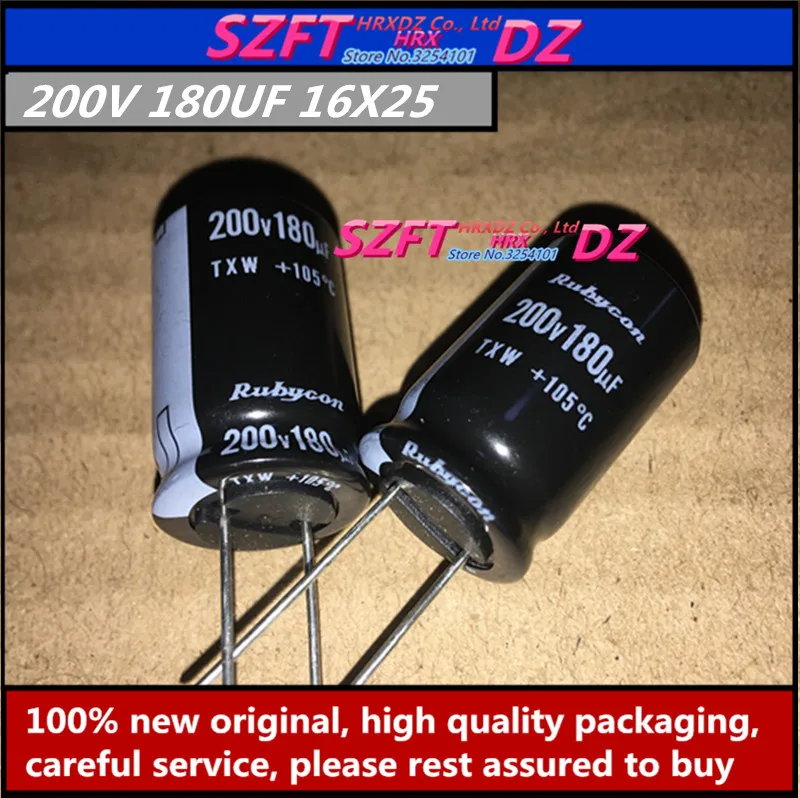 

SZFTHRXDZ 100% new original 20pcs 200V 180UF 16X25 electrolytic capacitor 180UF 200V 16*25