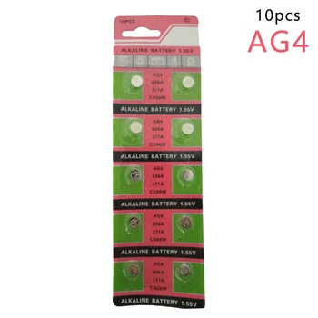 

Centechia New Arrival Wholesale 10PCS/lot =1cards AG4 377A 377 LR626 SR626SW SR66 LR66 button cell Watch Coin Battery