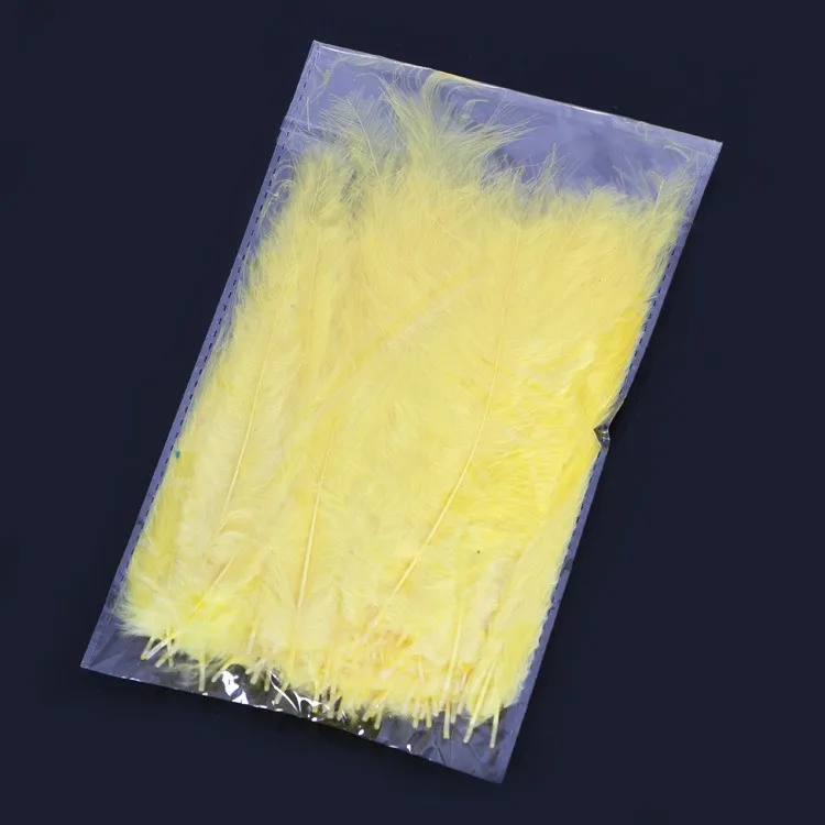 1 пакет 100 шт радужные цветные натуральные перья прозрачные bobo конфетти для воздушного шара аксессуары детские праздничные вечерние аранжировки - Цвет: yellow 100pcs