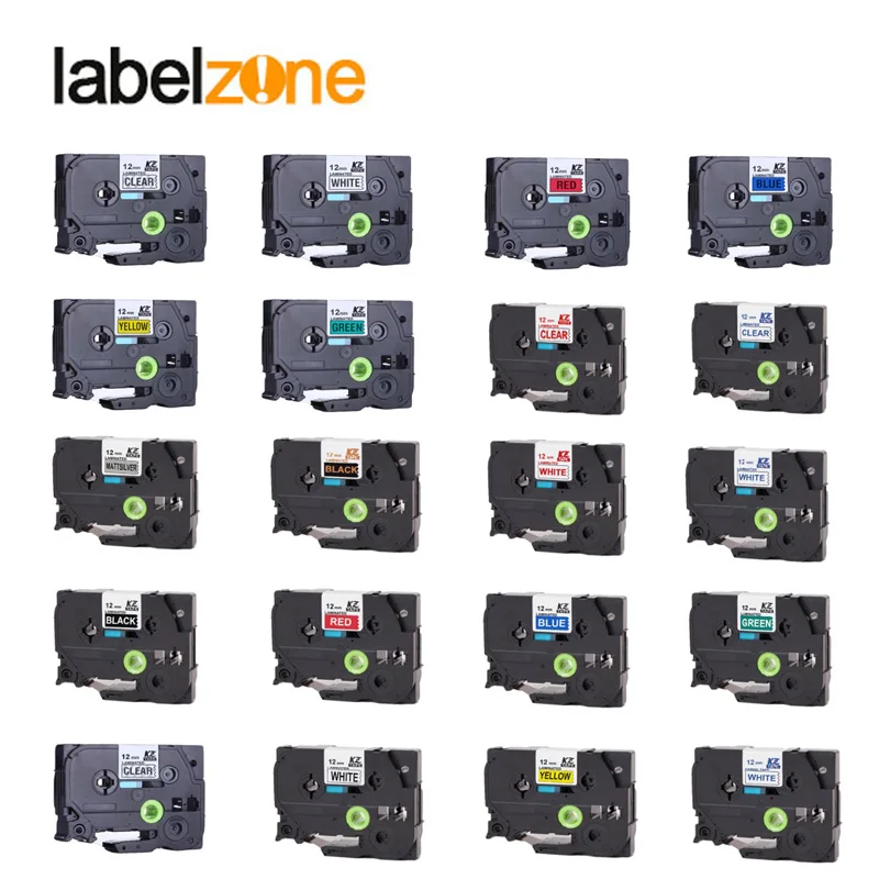 Mixed color tze tape Compatible Brother TZe231 Tze-231 laminated label for brother p-touch tze131 tze431 tze531 tze631 731 | Компьютеры и