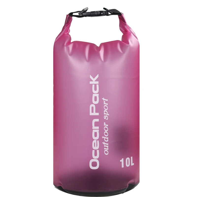 10L Водонепроницаемая водонепроницаемая сумка мешок мешочки для хранения продуктов плавания Каякинг каноэ речной поход парусный спорт - Цвет: 10L Rose