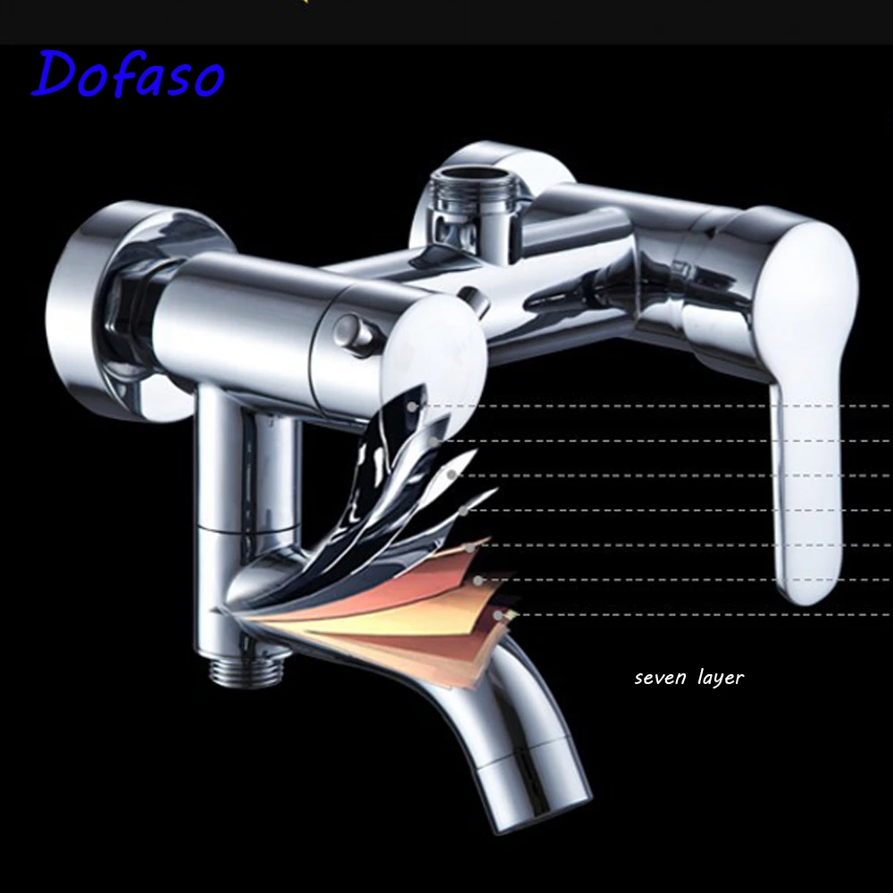 Dofaso, смеситель для душа из нержавеющей стали с большим «тропический» душ, набор, головка квадратная 8 '', насадка для душа