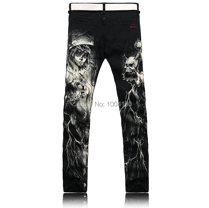 Monster Beauty Print Painting Men Black 
