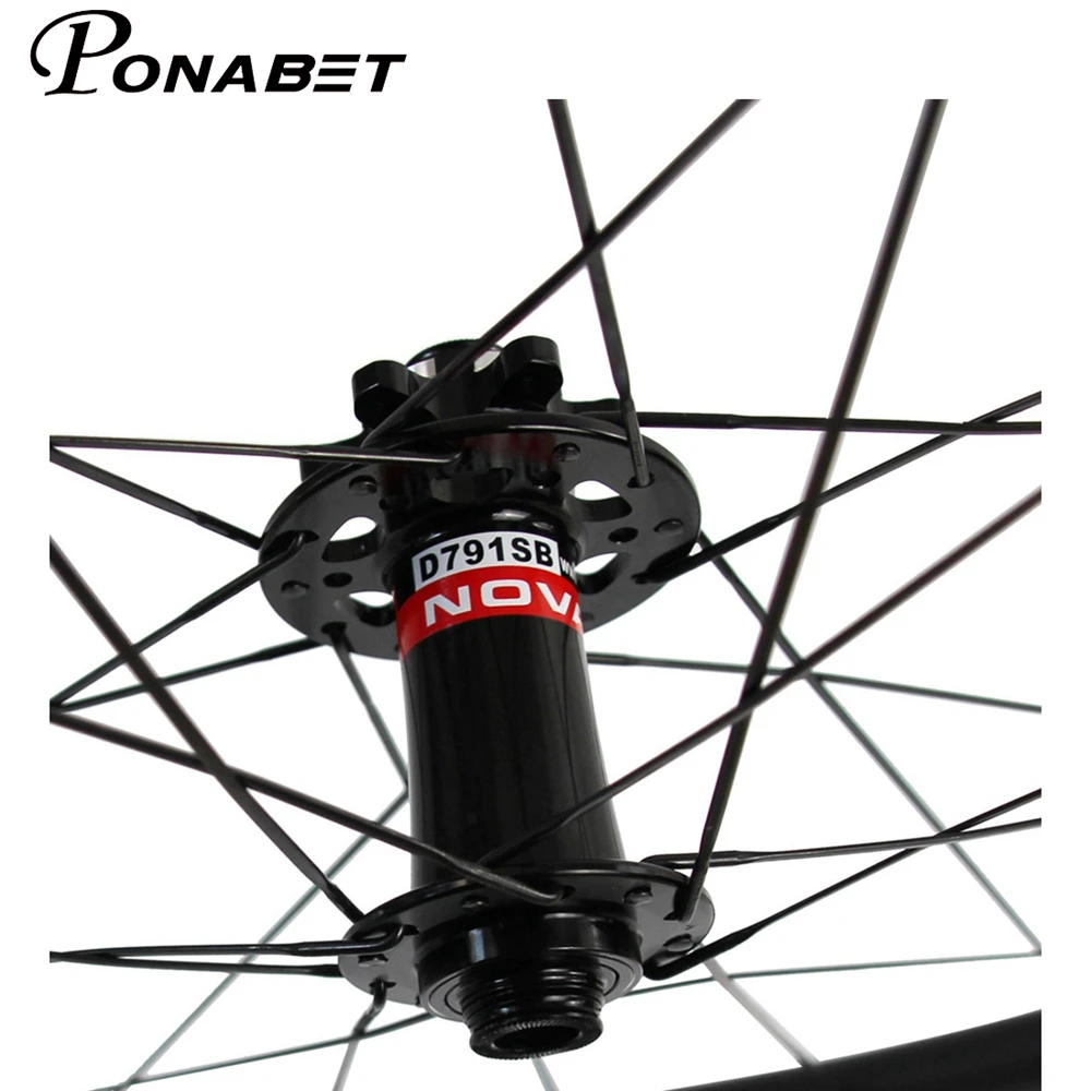 Discount 25mm Width U Shape 700C Carbon Novatec Road Disc Brake Wheelset Hub 60mm Clincher Wheels Cyclocross Bicycle 2