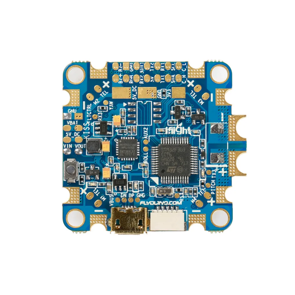 

iFlight STM32F303 F3 Kiss iFlight Flyduino Kiss Licensed Flight Controller integrated OSD build-in 5V 2A BEC for FPV