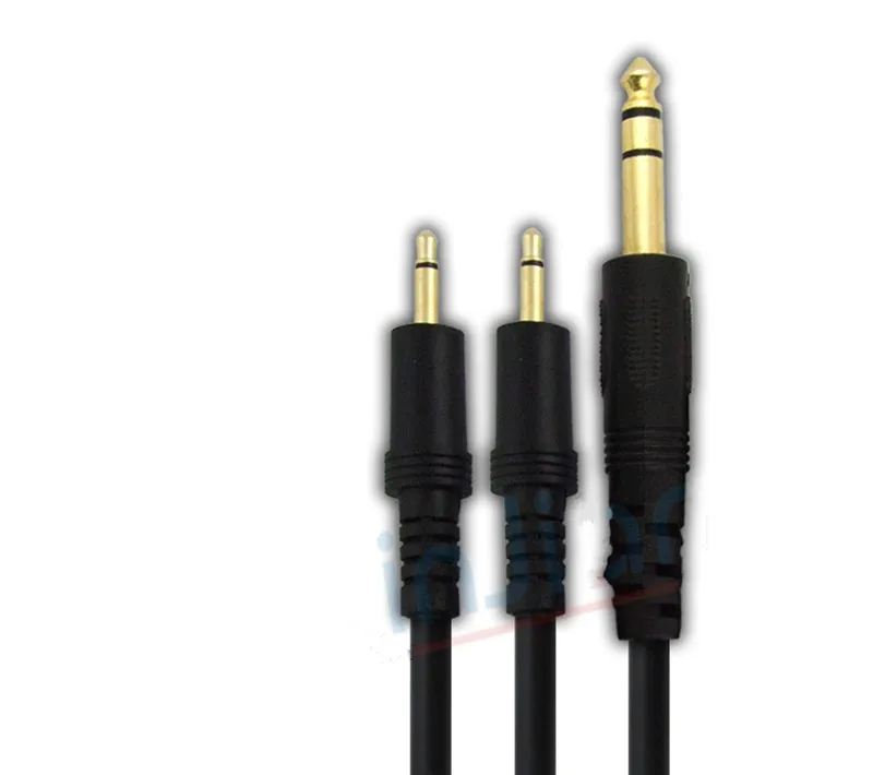 

Gold plated high quality 6.3/6.5 to Double mono 3.5 Audio line connecting line Signal cable Audio and video signal lines
