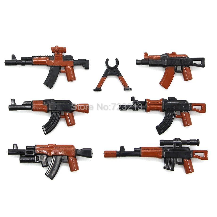 

6pcs/bag Weapon Gun Military Set Parts Accessories SWAT Model Building Blocks Brick Kits Toys For Children