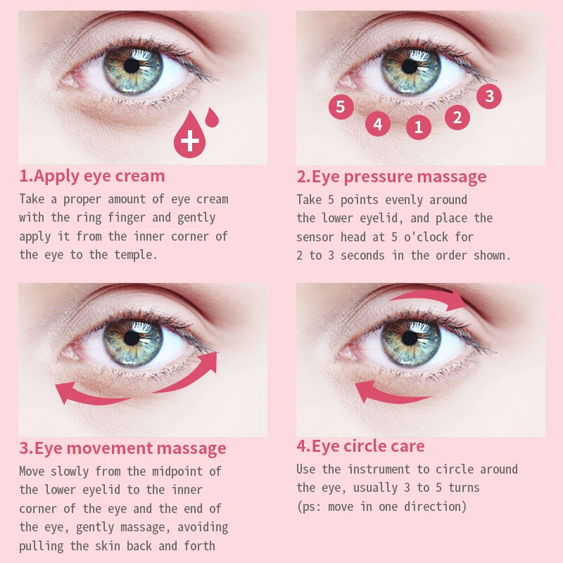 Portable Mini Eye Massage Device Pen Type Electric Eye Massager Dark circles Eye bags Wrinkle Thin Facials Vibration Beauty Tool