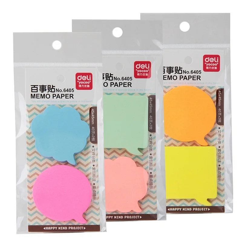 

Deli 80 sheets Korean Sticky Notes Creative Post Notepad Filofax Memo Pads Office Supplies School Stationery Scratch