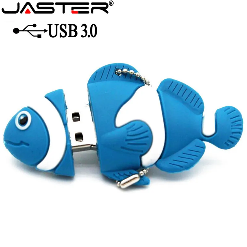 JASTER USB 3,0 милый мультфильм животных рыбы Usb флэш-накопитель карта памяти, Флеш накопитель pendrive 4 ГБ 8 ГБ 16 ГБ 32 ГБ 64 ГБ u диск