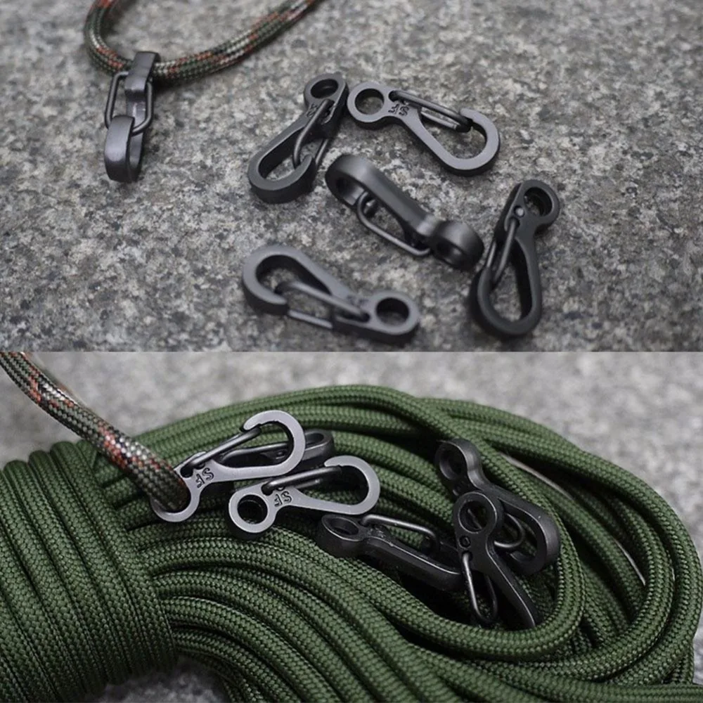 

10 PCS Climbing Paracord Carabiners Hooks Backpack Spring Clasps Camping Small Spring Quickdraw Carabiner Keychain Drop shipping