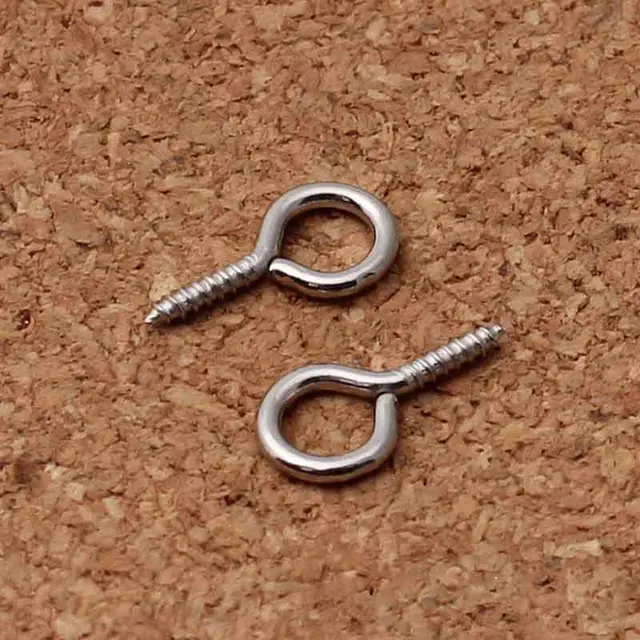 100pcslot High Quality Metal Screw Eye Pins For Pendant 12mm 17mm Iron