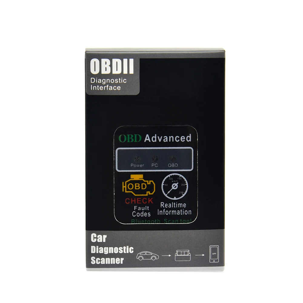 HHOBD чип 25K80 версия 1,5 ELM327 HH OBD Расширенный OBDII OBD2 bluetooth мини ELM327 автоматический беспроводной адаптер Сканер