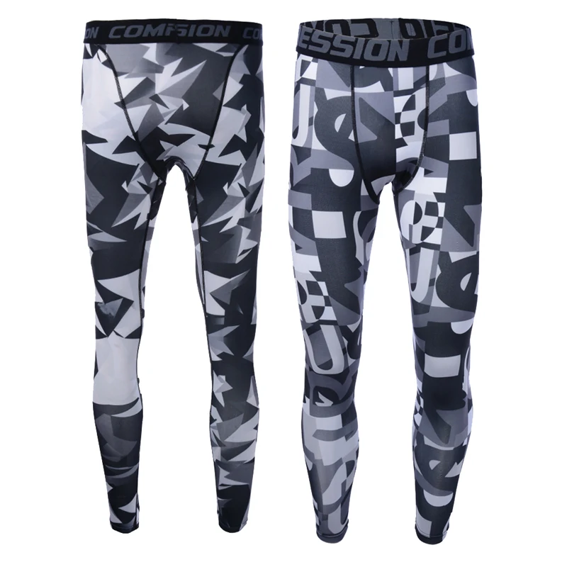 2019 neue Männer Kompression Hosen Camouflage Laufhose Fußball Training Fitness Sport Leggings Gym Jogging Hose Sportwear