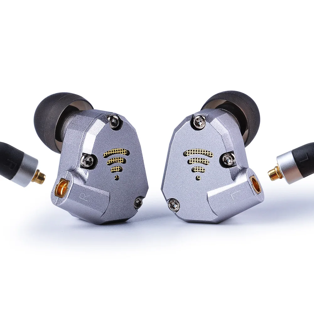 Wooeasy PHB EM-023 2BA+2DD In Ear Earphone Hybrid HIFI Monito Earphone Metal Running Sport Headset Earbud With MMCX Headplug