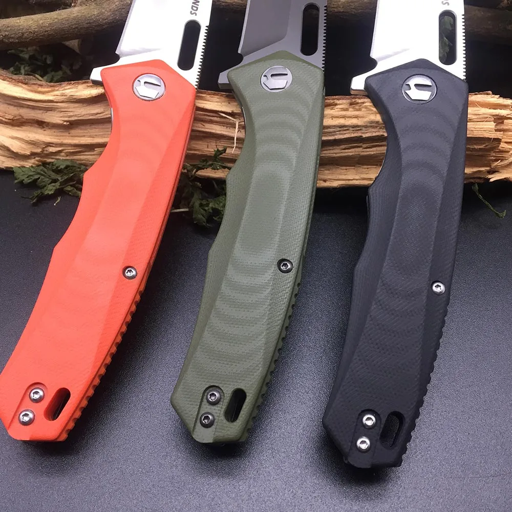 Harnds CK6118 Castor AUS-8 Blade G10 Handle Folding Knife HRC58-59 Outdoor Camping Survival Military EDC Tool bushcraft Knives