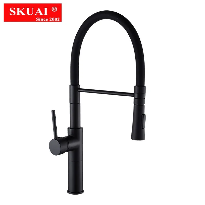 Чистый черный кухонный кран 360 ronating blackend раковина холодной и горячей кухни