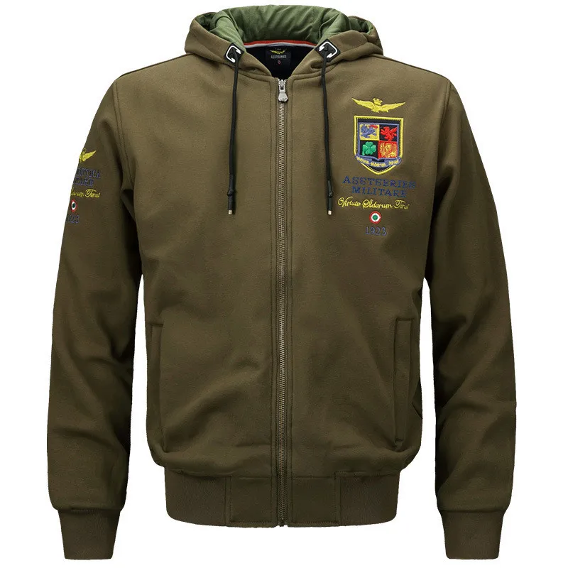 Riinr Men's Cotton Sweatshirt Jacket Men's Hooded Sports And Leisure High Quality Casual Jacket Wit