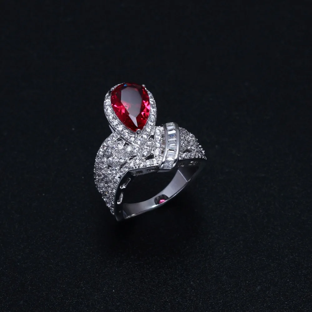 red diamond wedding jewelry sets (4)