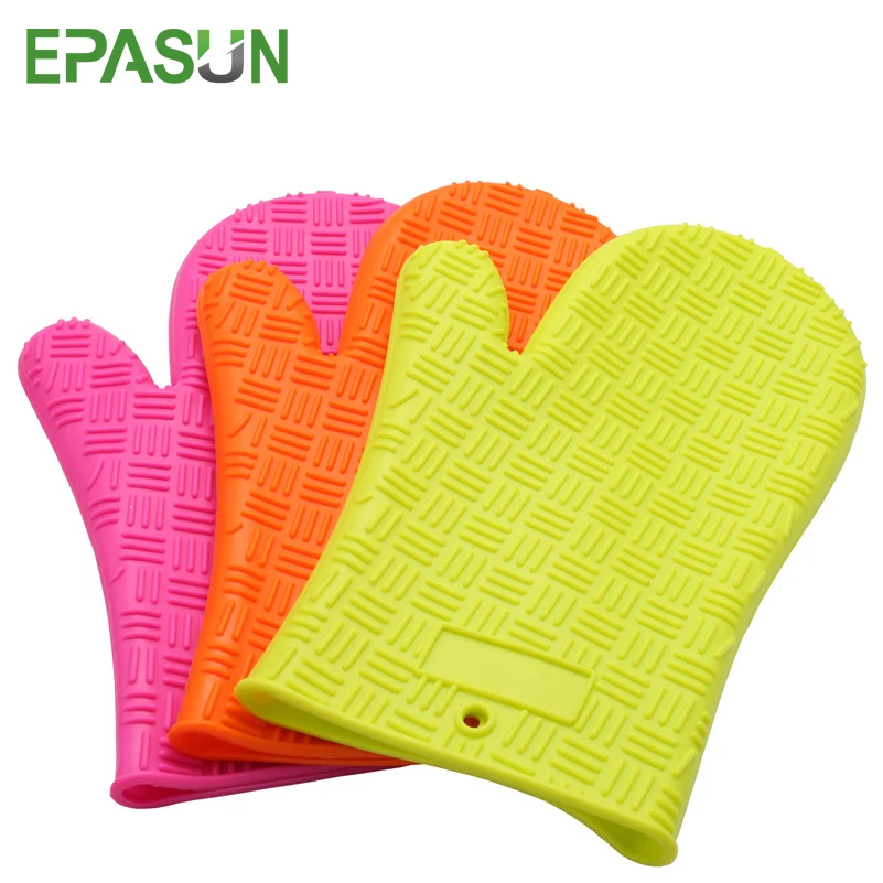 

EPASUN 1pc Silicone Kitchen Oven Mitts Gloves Microwave Heat Resistant Bakeware Mitten Silicone Barbecue Glove Cooking BBQ Glove