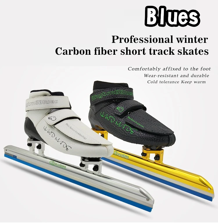 المهنية الشتاء ألياف الكربون سرعة التزلج قصيرة المسار الجليد 380 ملليمتر 410 ملليمتر 430 ملليمتر الجليد شفرة