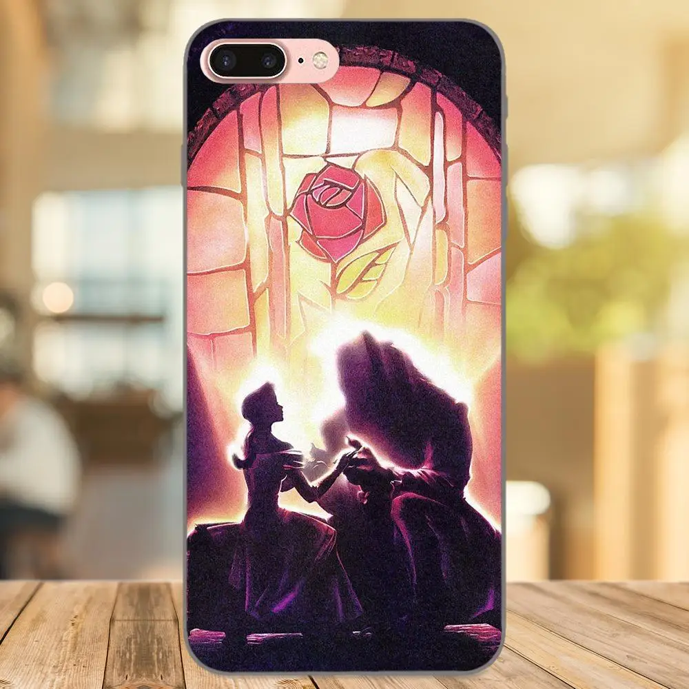 Романтическая Красавица и Чудовище для Apple iPhone X XS Max XR 4 4S 5 5S SE 6 6S 7 8 Plus Мягкий ТПУ