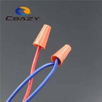 

150pcs/box P2 New Rotating terminal crimping cap P1 helical spring-type Terminal cap Orange color